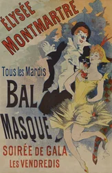 Élysée Montmartre: Bal Masque, publicerad 18 januari 1891 (lito i färg på papper)